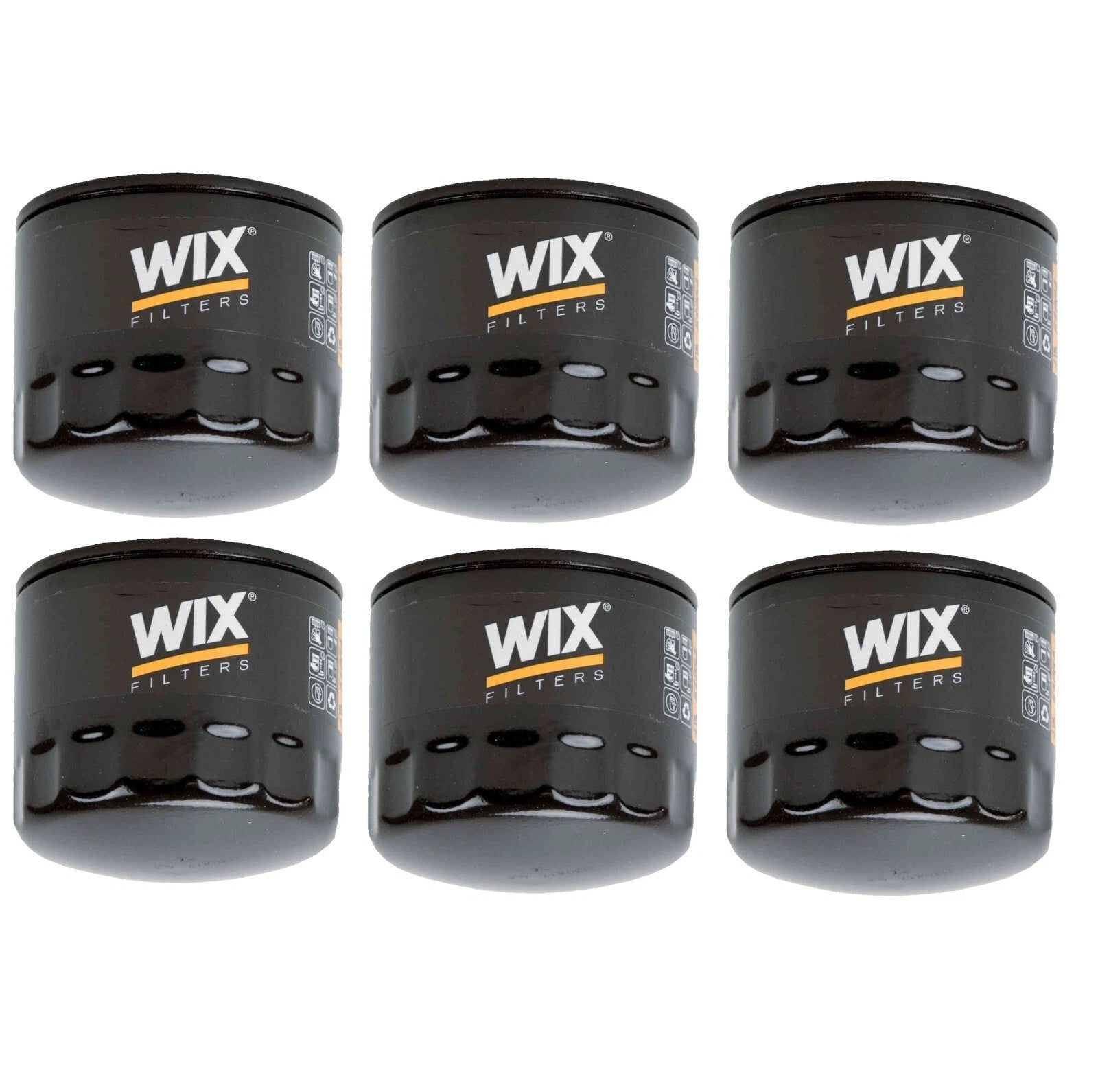 Set of 6 WIX Engine Oil Filters for (Spin-On)