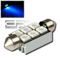 11X39MM 6 SMD 5050 Bright Blue LED Dome/Trunk Light for Universal (12V)