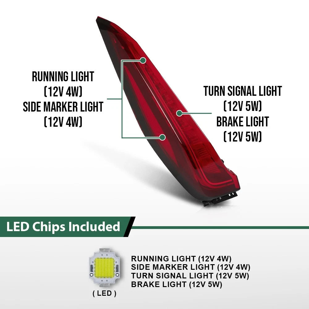 LED Tail Light Assembly for Cadillac XT4 (2019–2024) Left Side