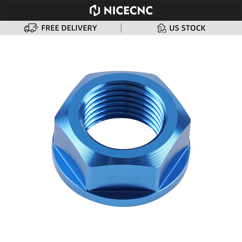 Front Wheel Axle Nut for Yamaha YZ125 YZ250 YZ250X WR250R WR250X (2005–2021)