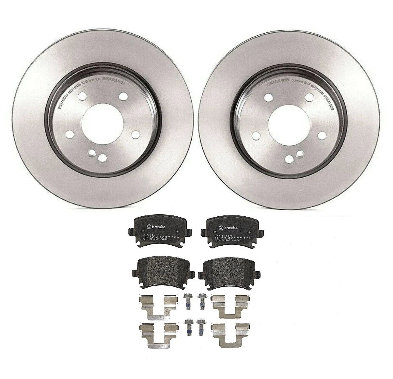Brembo Rear Brake Kit with Low-Met Pads & 288mm Coated Disc Rotors for Audi A4 Quattro (1996–2001)