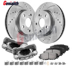 Front Drilled Slotted Rotors Calipers Brake Pad for Toyota RAV4 Prius V (2012–2017)