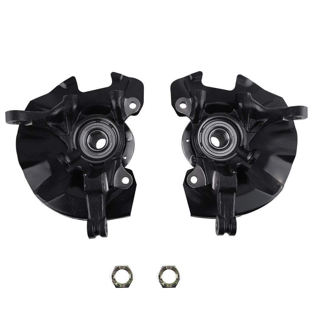 2X Front Steering Knuckle & Wheel Bearing Hub Assembly for Hyundai Accent (2010–2017)
