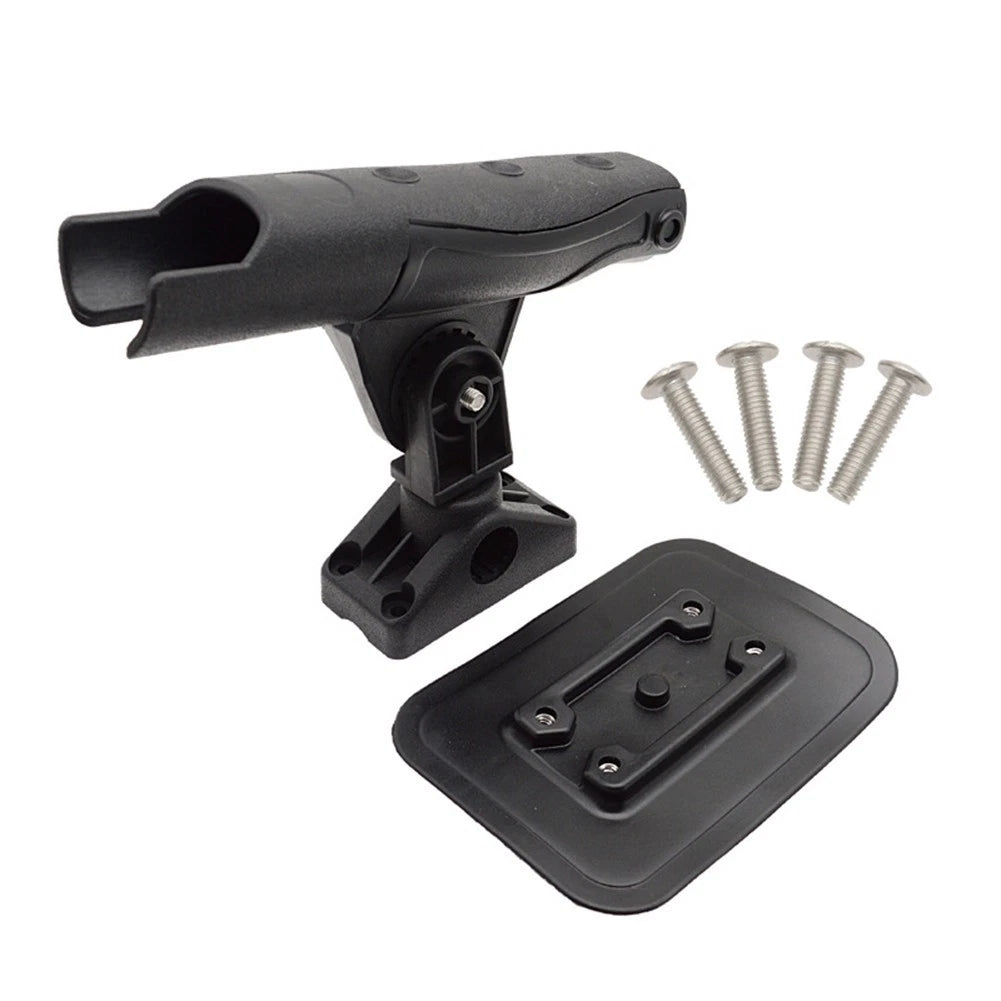 Fishing Rod Holder with Base for Inflatable Boat Canoe (Rotatable Design)