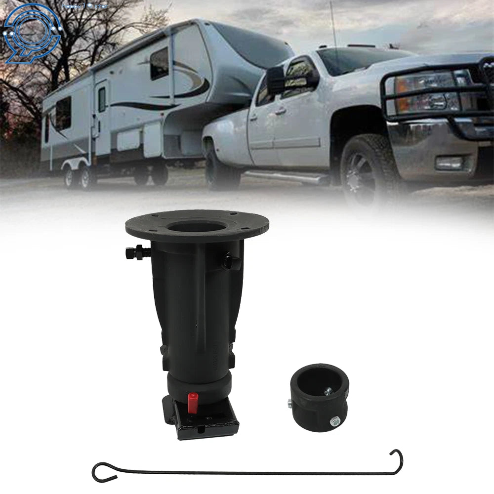 Adjustable 5th Wheel to Gooseneck Adapter for Trucks (12-16" Height)