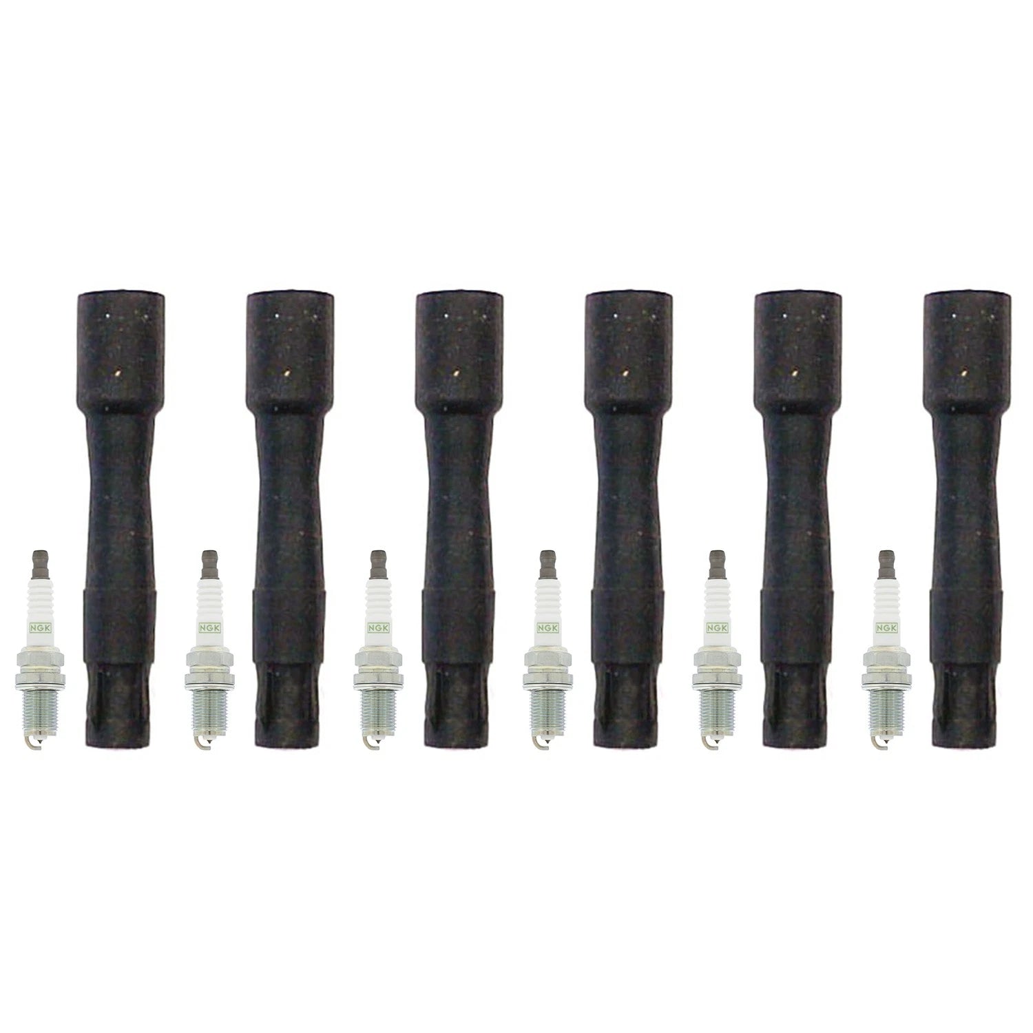NGK 6 G-Power Platinum Spark Plugs & Denso Coil Boots for BMW E36 E46 325i Z3 (1998–2006)