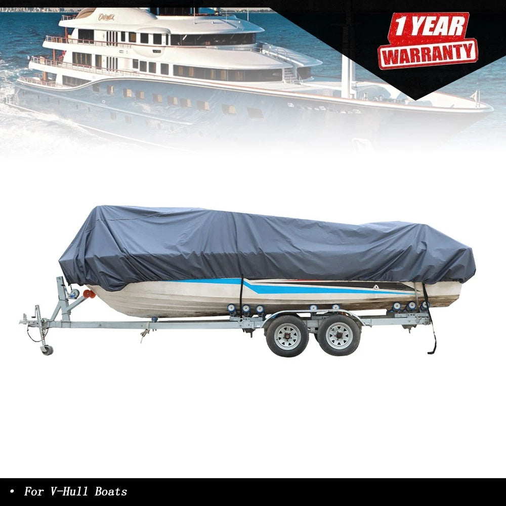 Trailerable Waterproof Boat Cover for All Boats (600D Marine Grade)