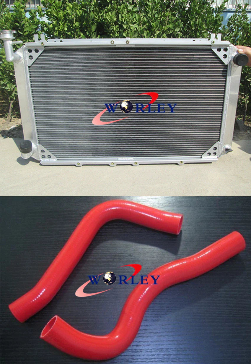 3 Core Aluminum Radiator + Black Hose for Nissan Patrol GQ Y60 Diesel