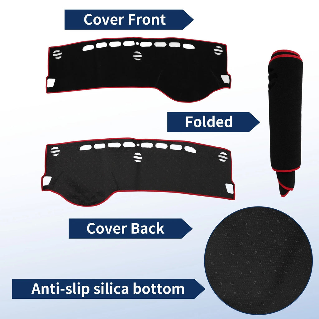 Dash Cover for Suzuki S-Cross MK3 (2022–2024) Polyester Black Red Edge