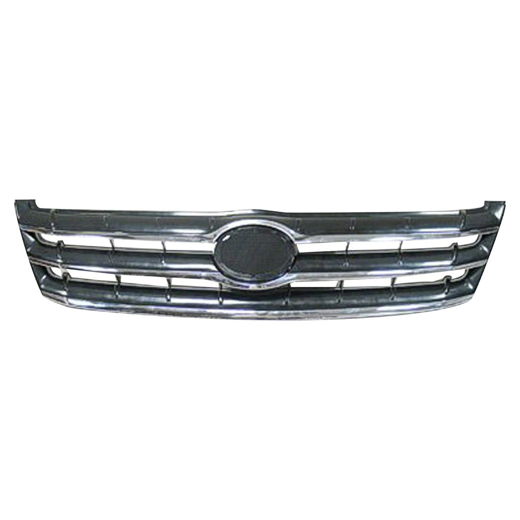 Replacement Chrome/Ready to Paint Plastic Grille w/Emblem Hole