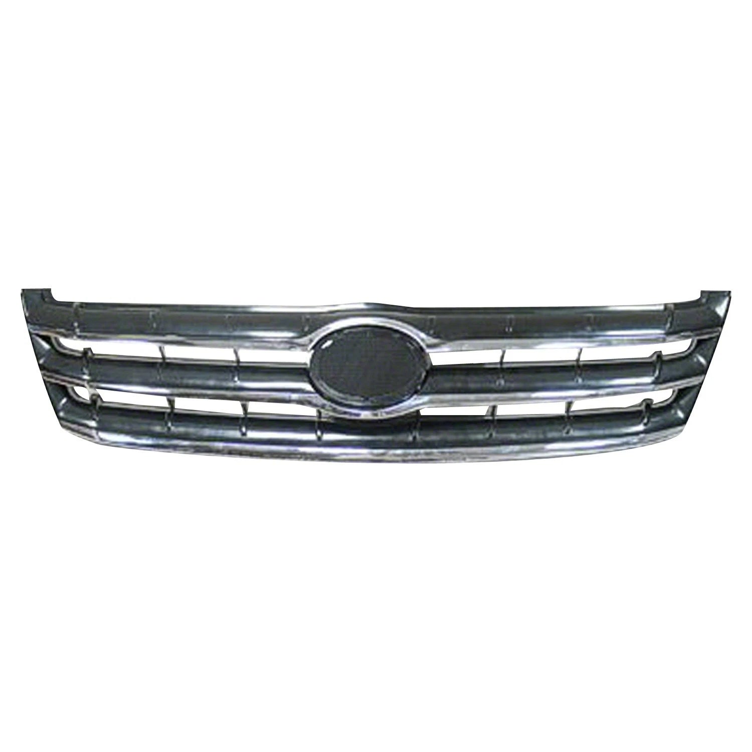 Replacement Chrome/Ready to Paint Plastic Grille w/Emblem Hole