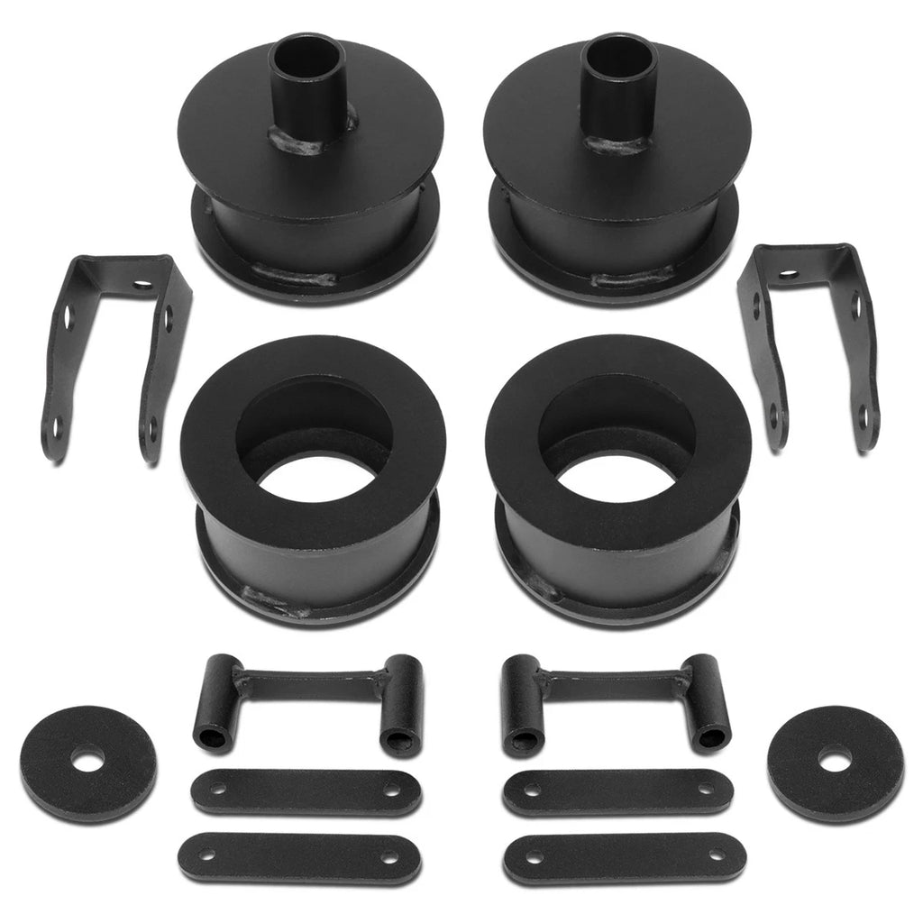 2X 2.5" Lift Spring Spacers & Shock Extension Brackets for Jeep Wrangler JK (2007–2018)