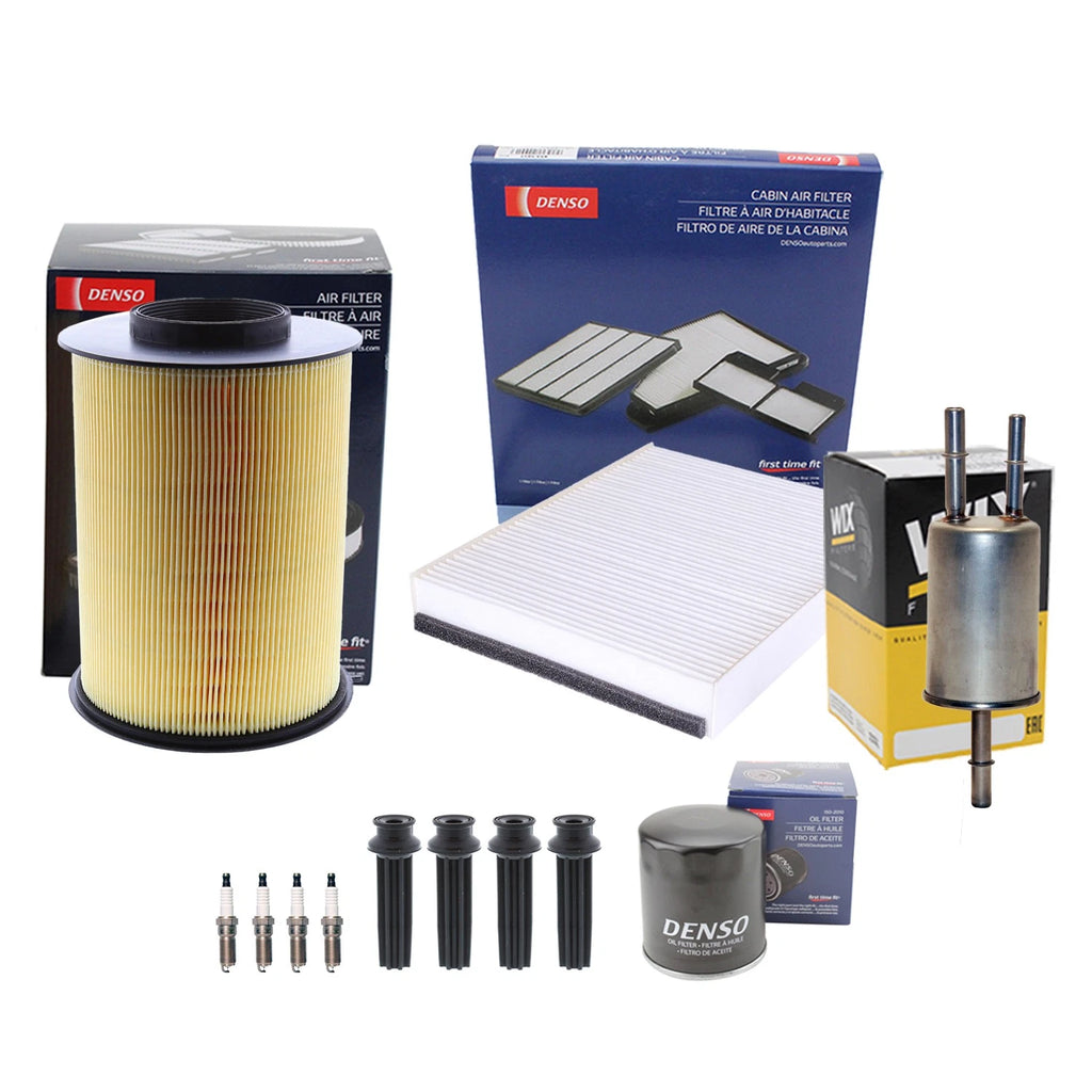 Tune Up Kit 4 Spark Plugs & Boots for Ford Focus (2012–2018)