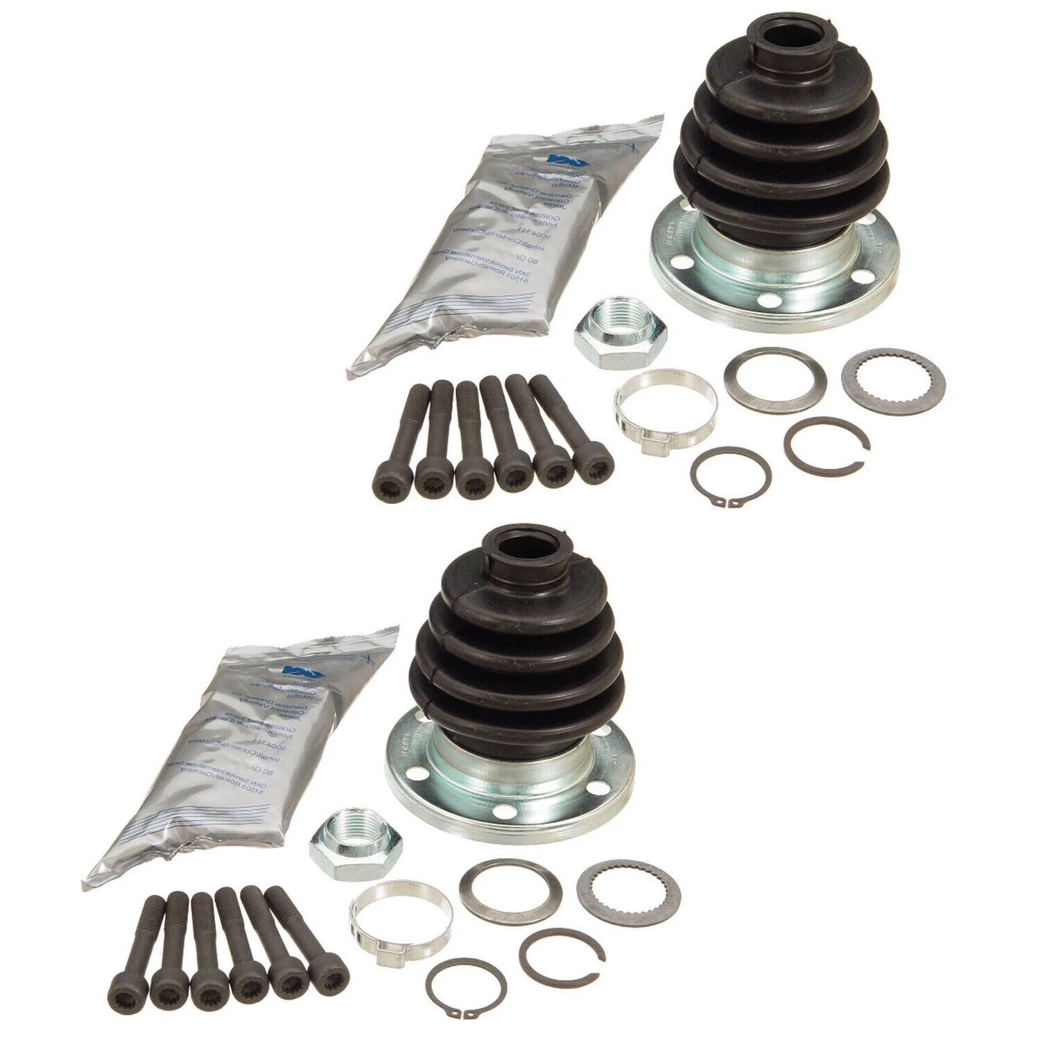 Set of 2 Inner CV Axle Joint Boot Kits for Audi 80 Quattro, VW Jetta, Fox, Golf