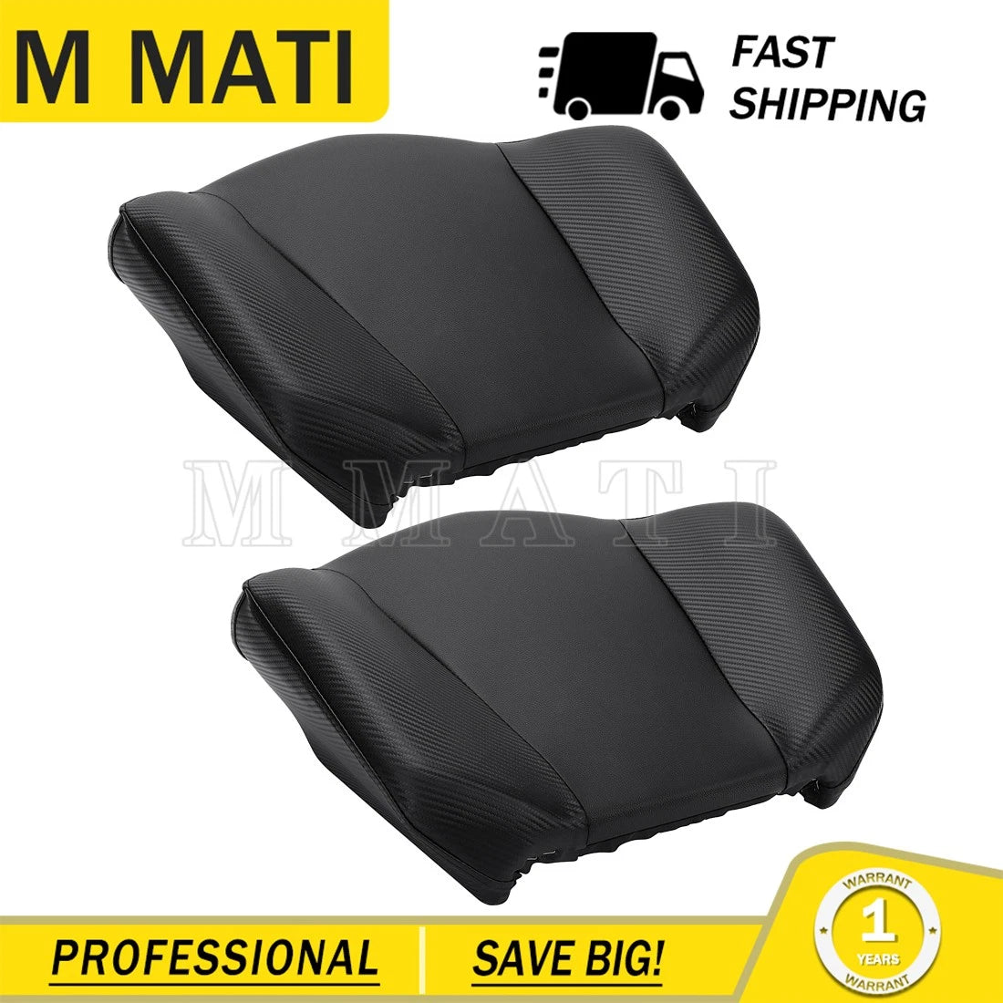 2X Black Base Bottom Seat for Polaris RZR S 800 EFI / XP 900 (2008–2014) #2685956
