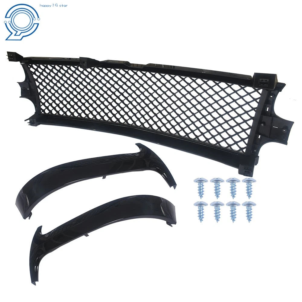 Front Bumper Grille Glossy Black for Silverado Tahoe Suburban (1999-2006)