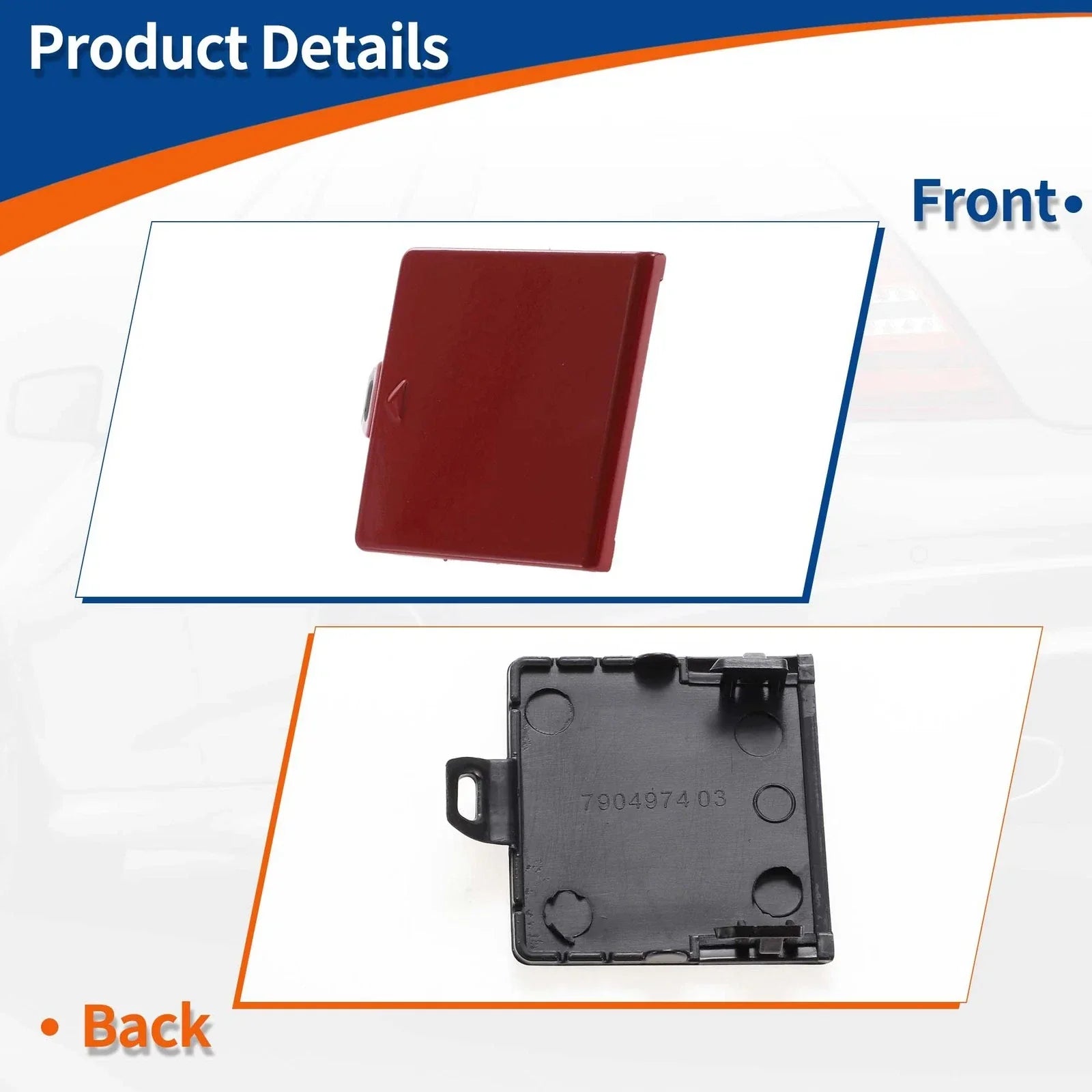 Rear Bumper Tow Hook Cover for BMW 5 Series F10 Melbourne Red