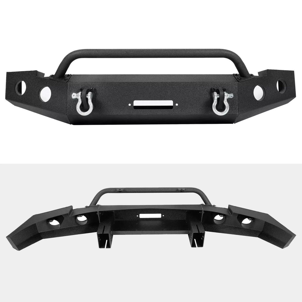 Front Bumper Steel for Chevy Silverado 1500 (2007-2013) w/Winch Plate, Light Hole