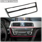 Carbon Fiber Interior Media AC Control Panel Trim for BMW 3 4 Series (F30)
