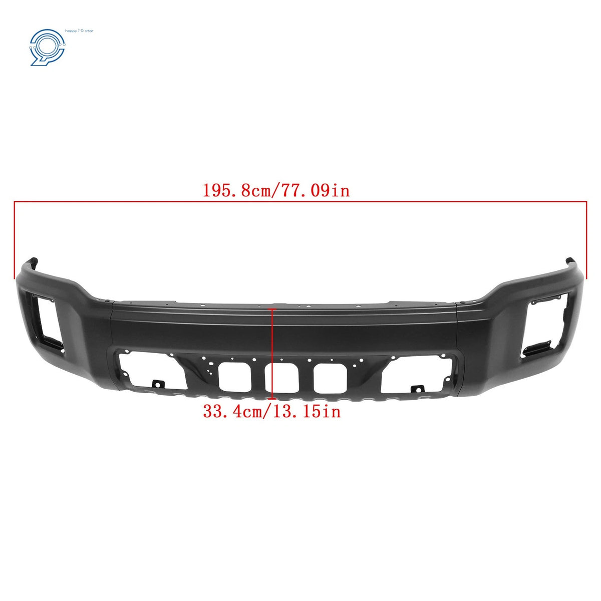 Steel Black Front Bumper for GMC Sierra 1500 (2014–2015)