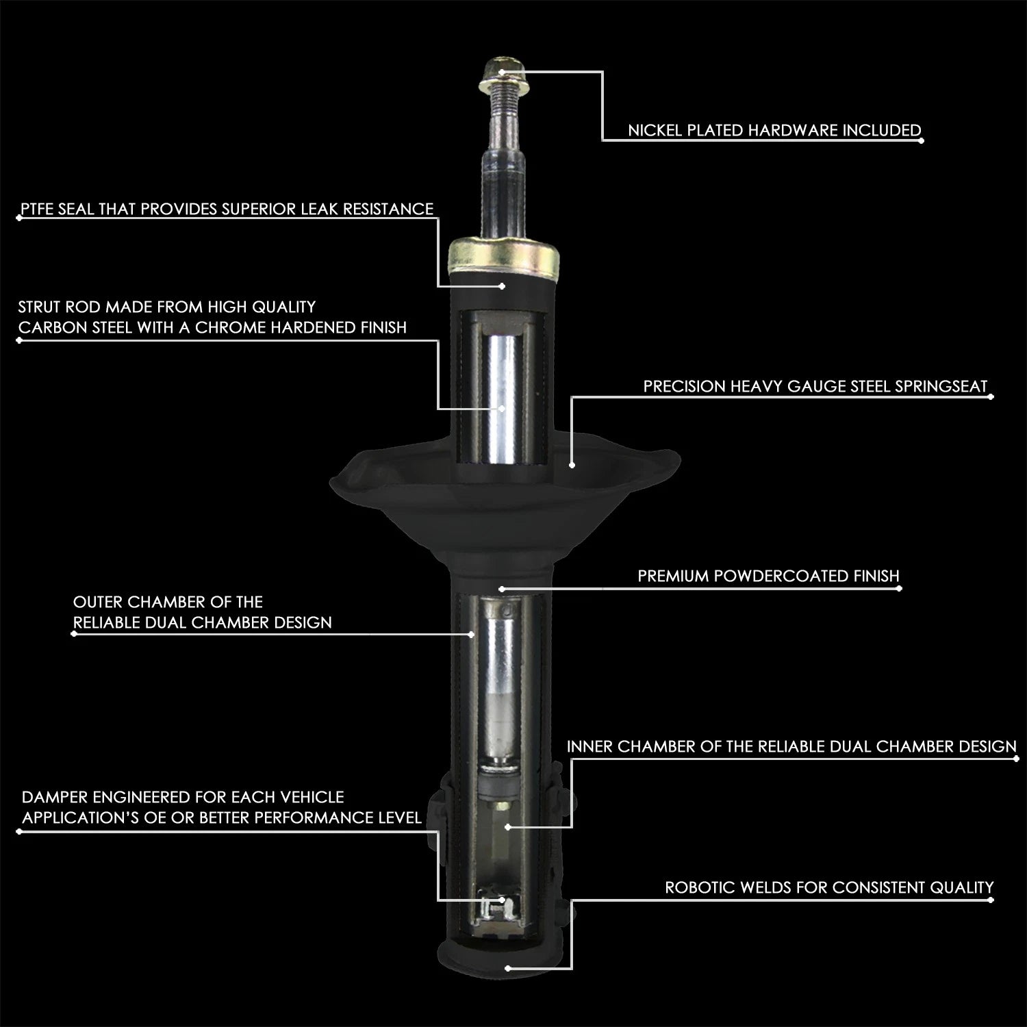 Shock Absorber for Mitsubishi Raider Dodge Dakota Ram Dakota (2005–2011)