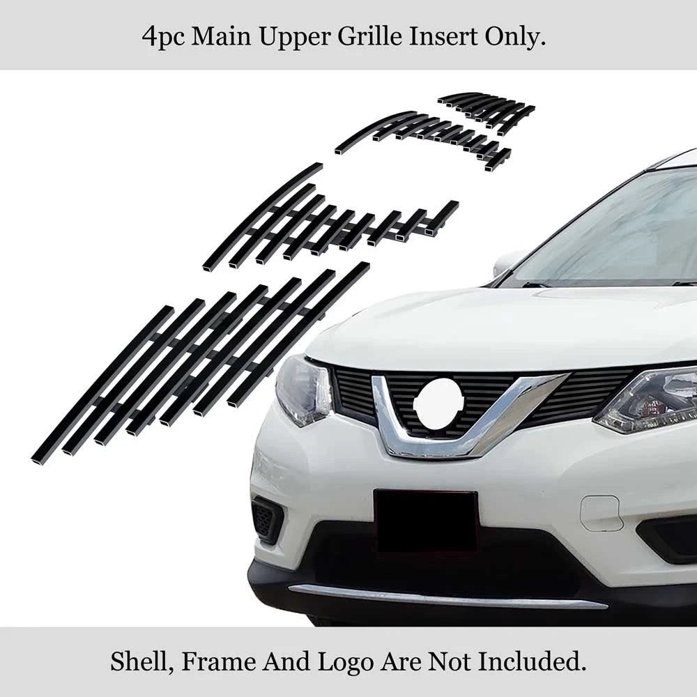 Stainless Black Billet Grille Insert for Nissan Rogue (2014-2016)