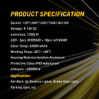 2X Amber Yellow LED Turn Signal Bulbs for AUXITO (YYYY–YYYY)
