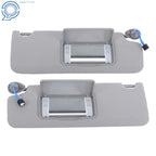 Set of 2 Sun Visors for Honda Pilot Ridgeline (2017-2021) Gray with Light Mirror