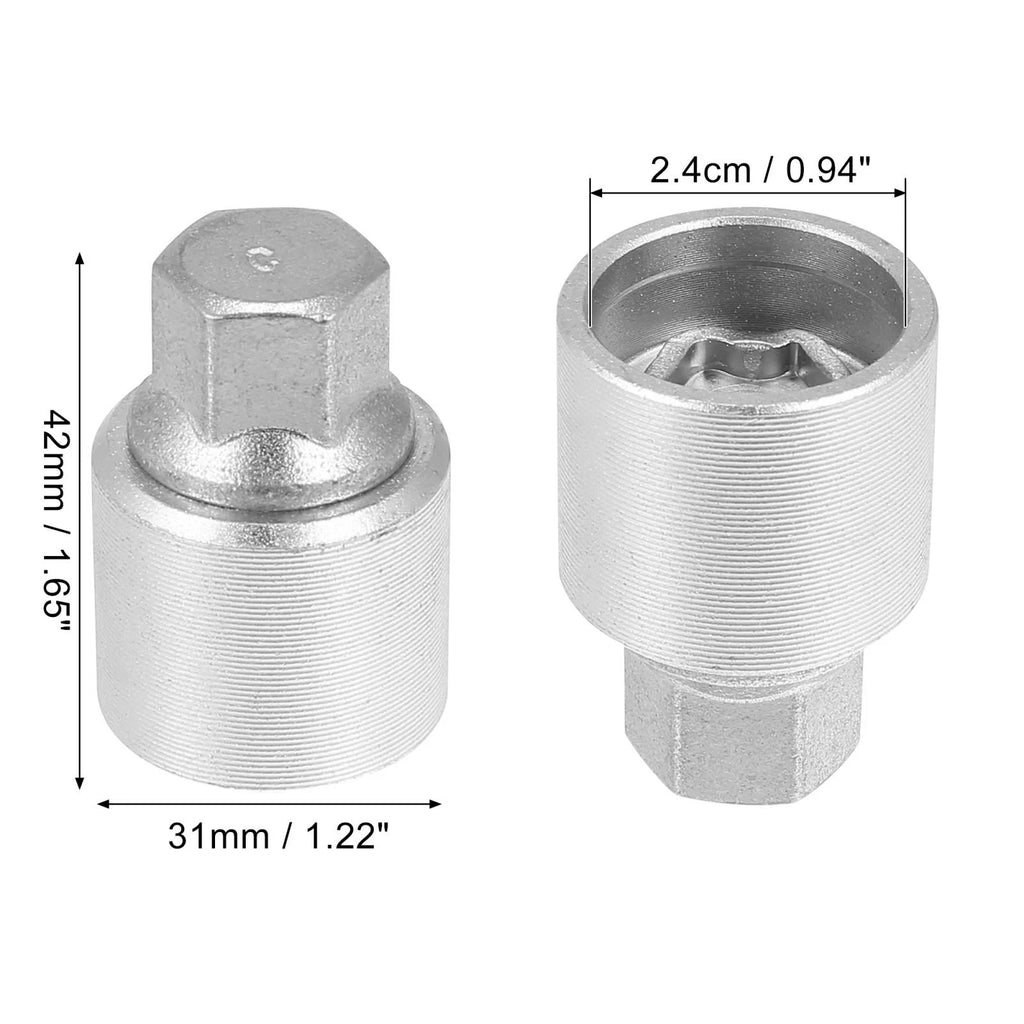 C Auto Wheel Lock Lug Nut Anti Theft Screw Removal Key for Audi A4L A5 A6L Q2L (2010–2023)