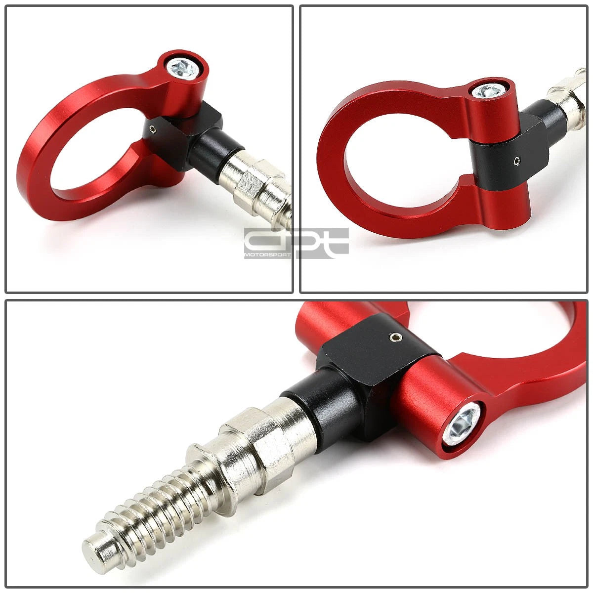 1.88" Aluminum Red Racing Towing Hook Kit for European Cars (EDM)