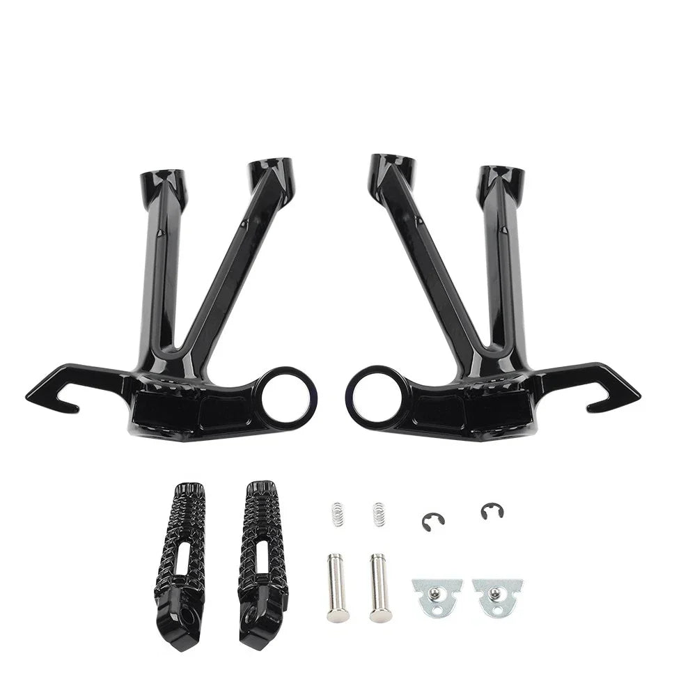 Black Rear Passenger Footrest Bracket for Suzuki GSXR1000 GSX-R 1000 (2007-2008)