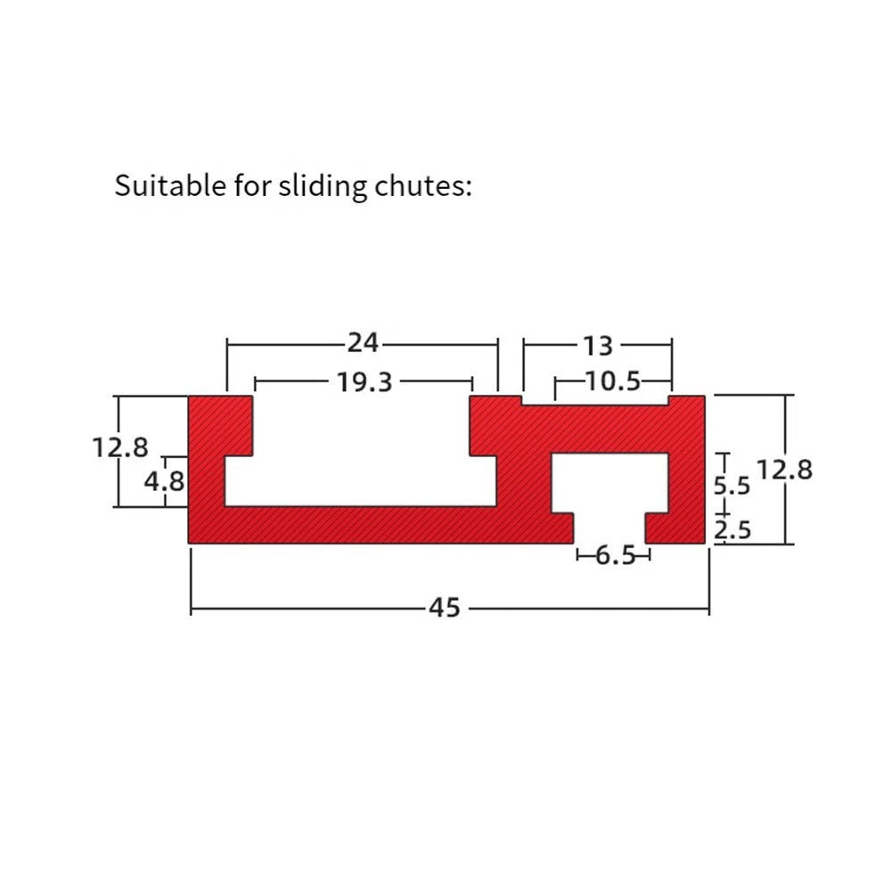 5pcs T Track Slider with M6 Threaded Aluminum Alloy for Woodworking Tool