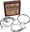 Complete Black Vinyl Handlebar Cable/Line Kit for Ape Hangers (14")