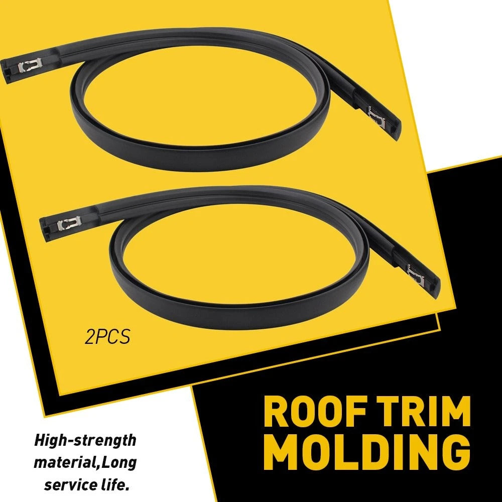 2X Black Roof Trim Molding for Honda Civic Sedan (2012–2015)
