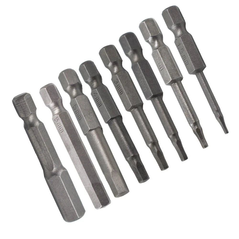 8 Piece Hex Head Allen Bit Set for Impact Driver Drill