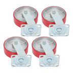 Set of 4 Heavy Duty Swivel Caster Wheels 6" Polyurethane 4800Lbs