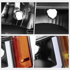 C-Shape LED DRL Headlights Bumper Lamps for Chevy Silverado (2003–2007)