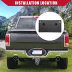 License Plate Frame Bracket for Dodge Ram (2013–2022) Plastic Black