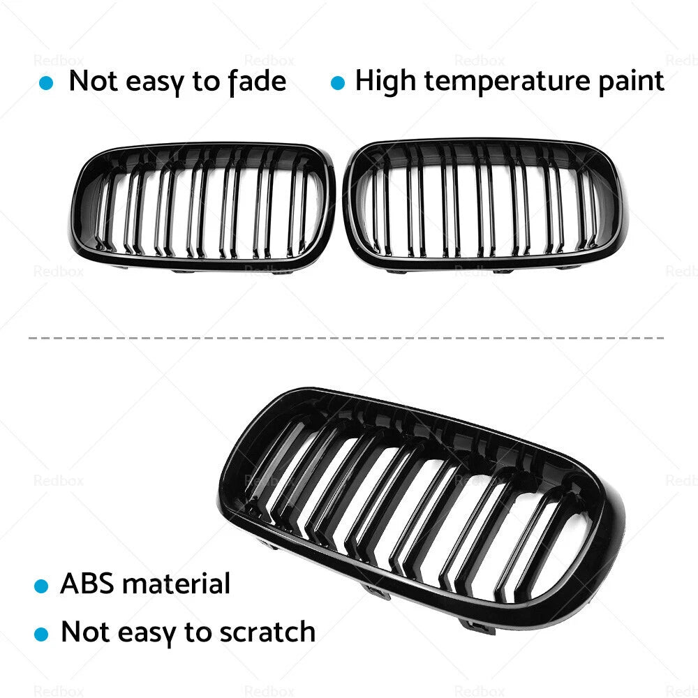 Glossy Black Front Hood Bumper Grille for BMW X5 (2014–2019)