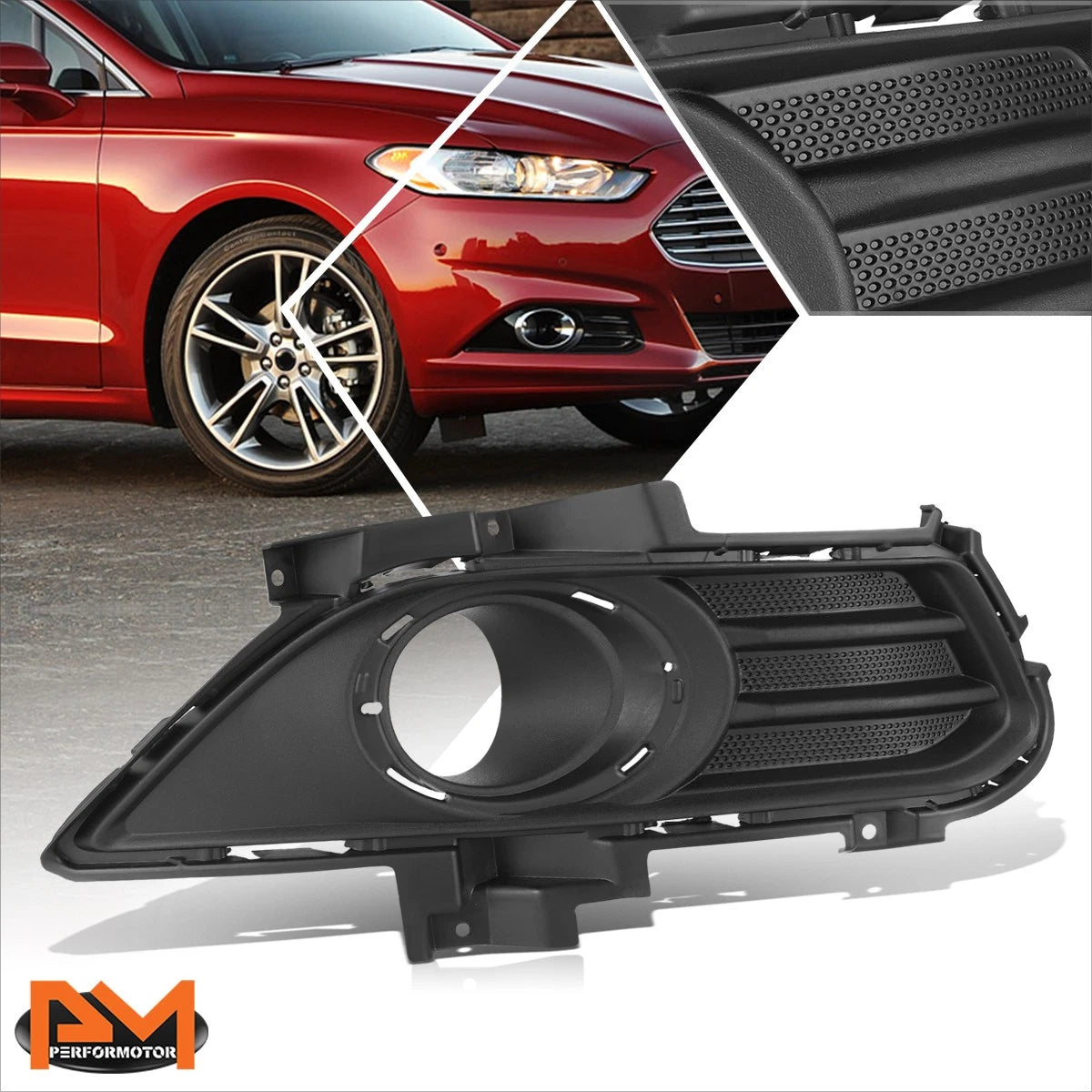 Fog Light Bezel Cover for Ford Fusion (2013–2016) Right Side Black
