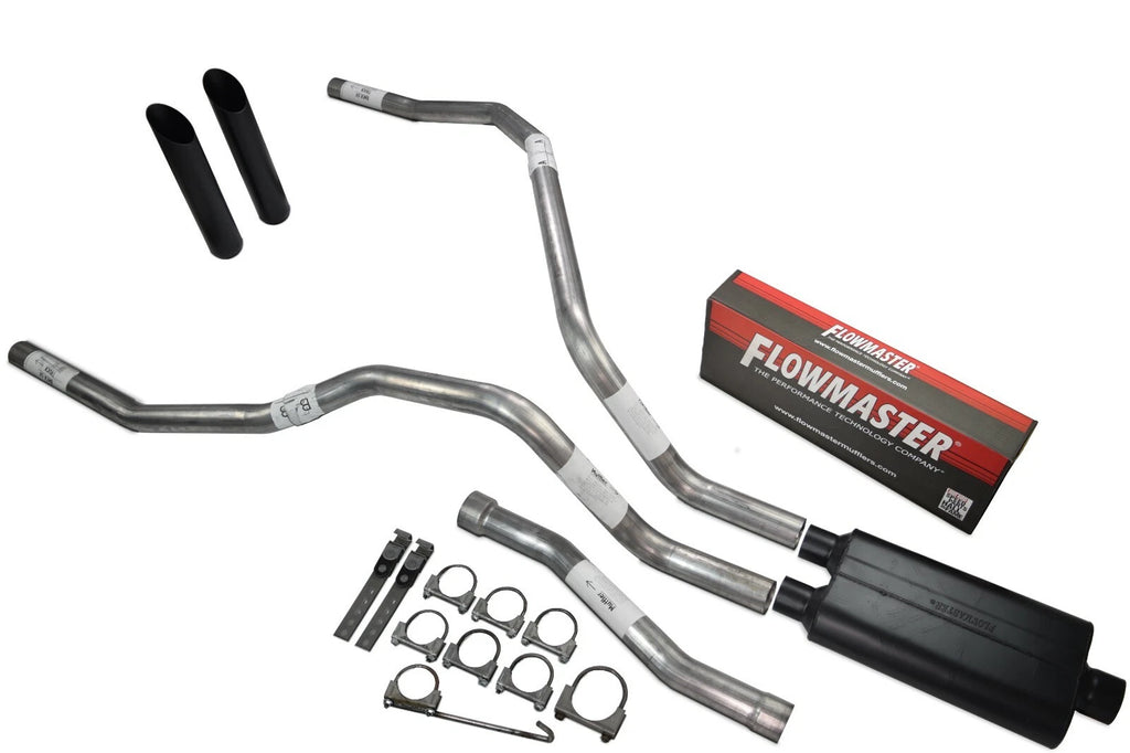 Dual Exhaust System for Nissan Titan (2004–2006) 2.5 Inch Black Tips
