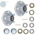 Set of 2 Galvanized Trailer Bearing Hub Kits for 2000lbs Straight Axle 