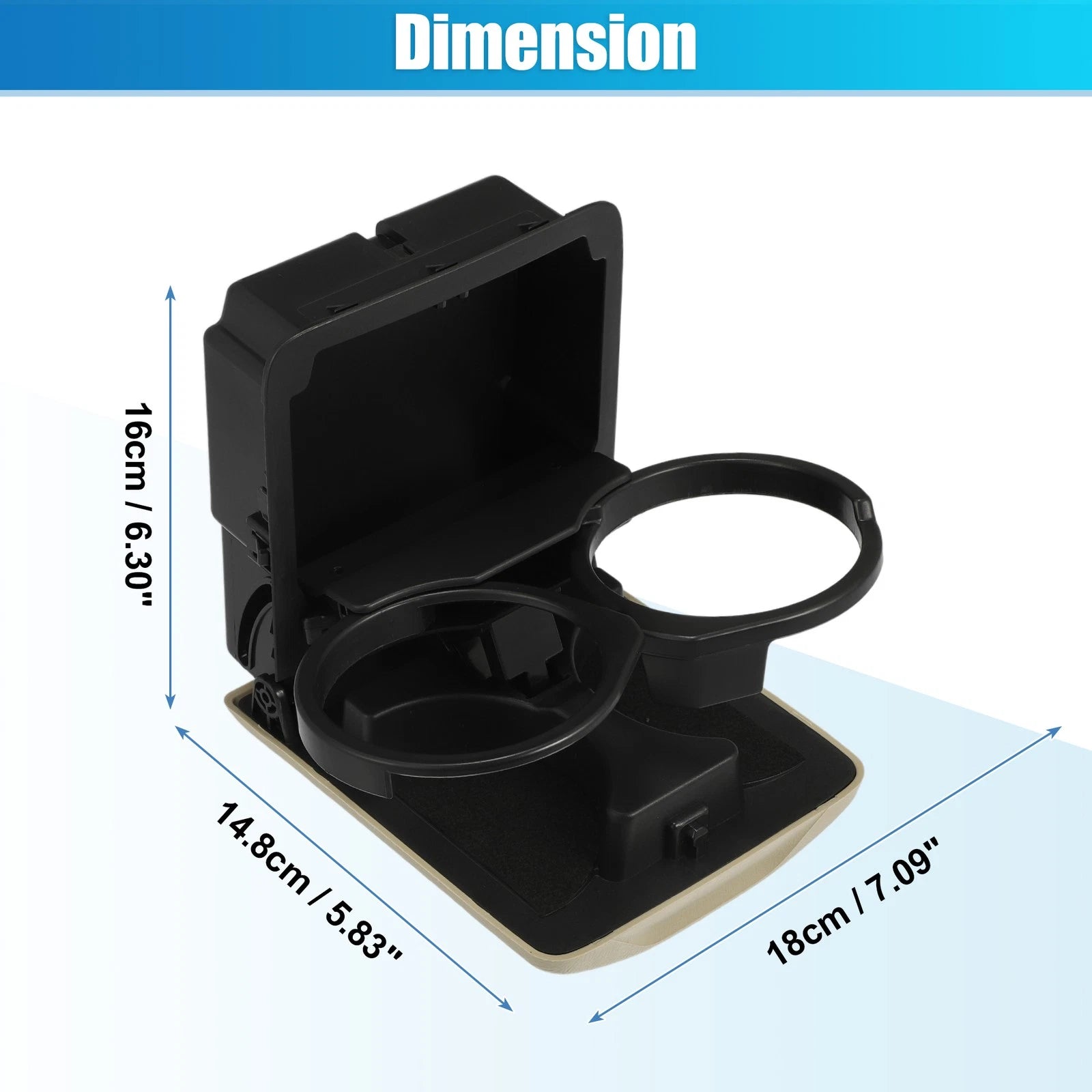 Center Console Cup Holder for Subaru Impreza (2005–2007) ABS Black Beige