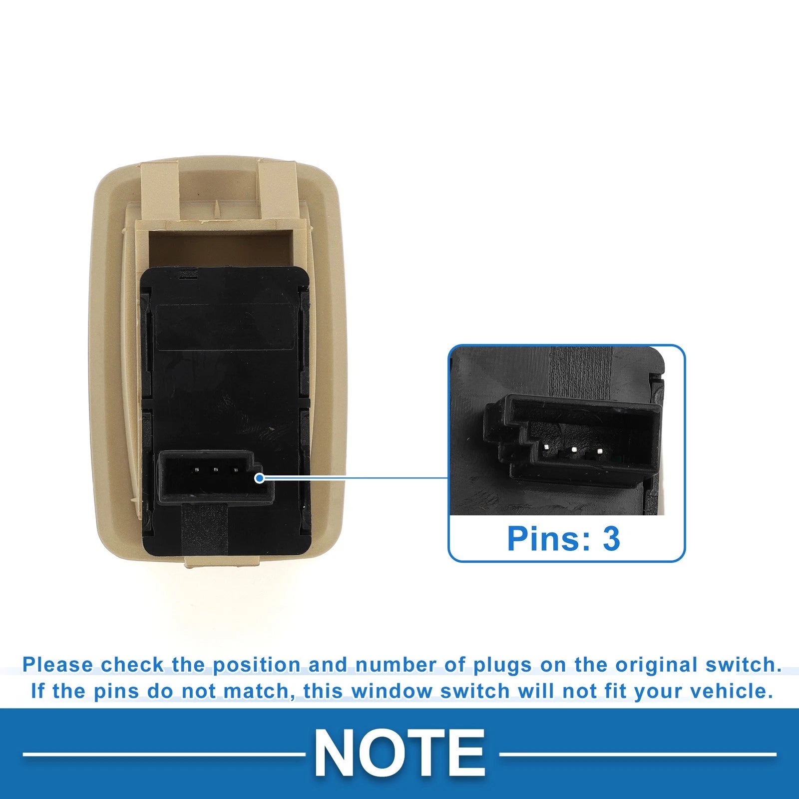 Power Window Switch for BMW 325i 328i 330i 335i (2006) No. 61316945876 Beige