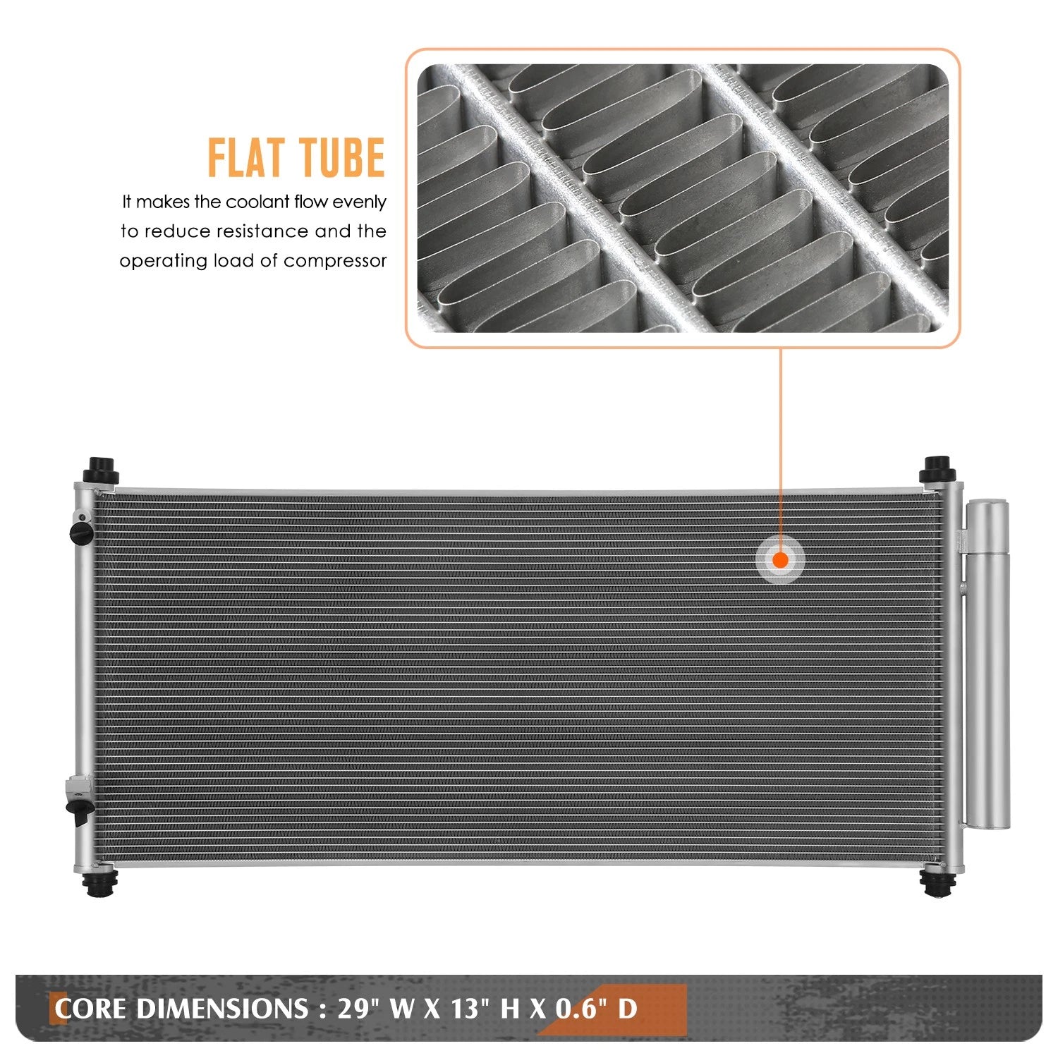 A/C Condenser for Honda Insight (2010–2014) Aluminum Core Replacement