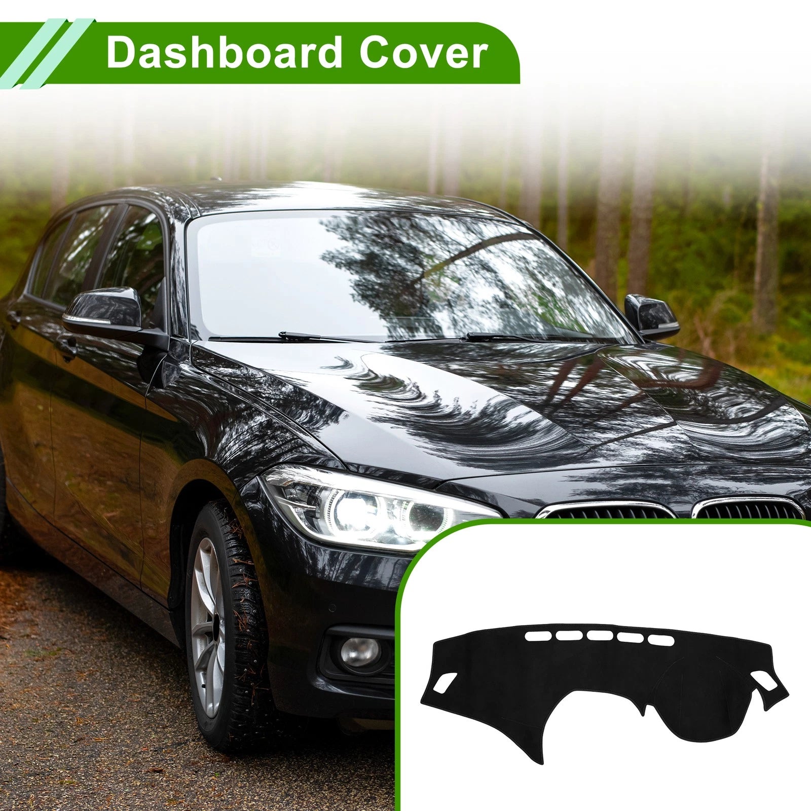 Dashboard Cover Mat for BMW 1 Series F20 (2012–2017) Sun Protector Black