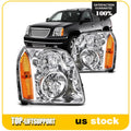 Set of 2 Headlight Assembly for GMC Yukon XL 1500 2500 Chrome Housing