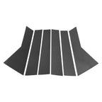 6 Pcs Pillar Window Trim for Chevy Captiva (2019–2023) Carbon Fiber Black