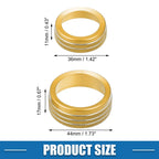 Set of 3 AC Radio Switch Knob Cover Decals for Dodge Durango (2014–2020) Gold Tone