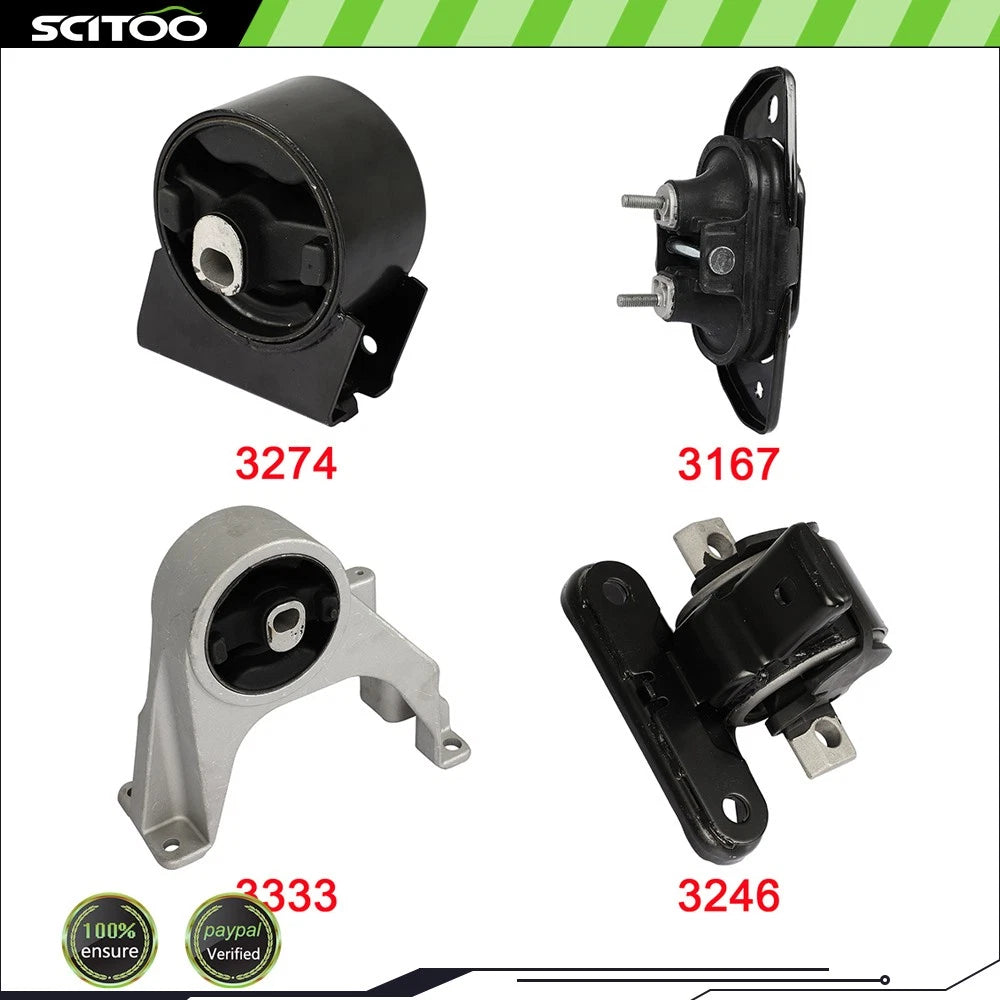 Set of 4 Motor & Trans Mounts for Dodge Journey (2011–2019) A5551 A5443 A5589 A5543